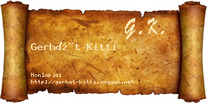 Gerhát Kitti névjegykártya